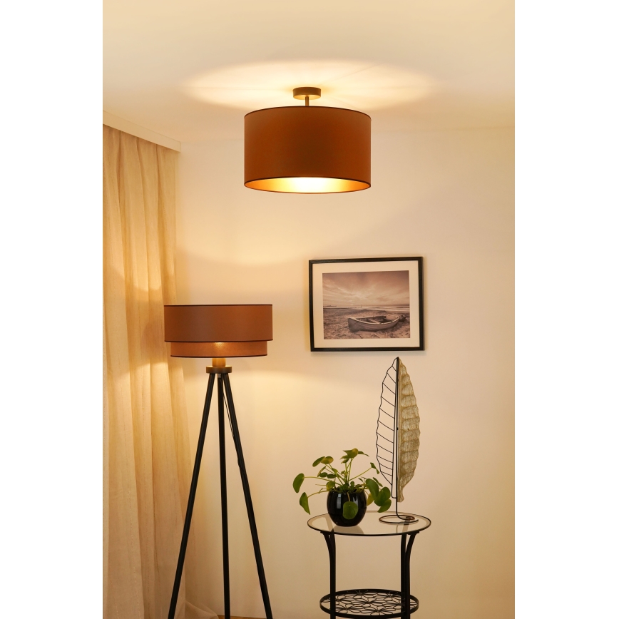 Brilagi - Kiinnitettävä kattovalaisin OREGON ROLLER VEGE 1xE27/15W/230V Ø 45 cm ruskea