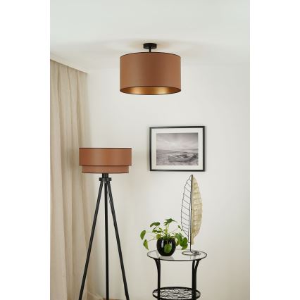 Brilagi - Kiinnitettävä kattovalaisin OREGON ROLLER VEGE 1xE27/15W/230V Ø 45 cm ruskea