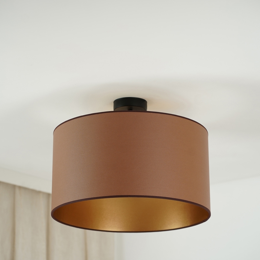 Brilagi - Kiinnitettävä kattovalaisin OREGON ROLLER VEGE 1xE27/15W/230V Ø 45 cm ruskea