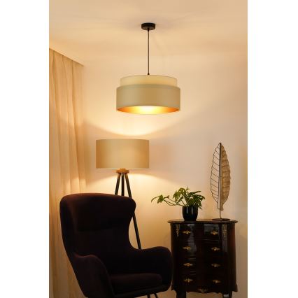 Brilagi - Riippuvalaisin OREGON VEGE 1xE27/15W/230V Ø 45 cm beige