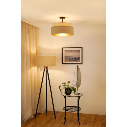 Brilagi - Kiinnitettävä kattovalaisin OREGON VEGE 1xE27/15W/230V halkaisija 45 cm beige