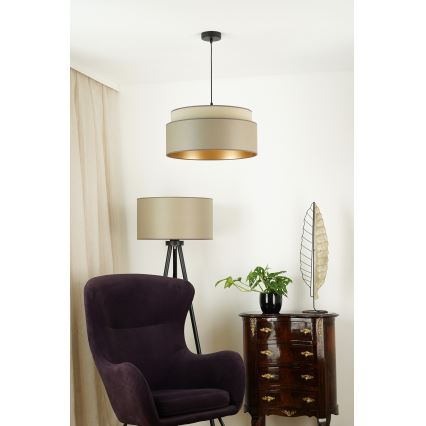 Brilagi - Ripustettava kattovalaisin OREGON VEGE 1xE27/15W/230V halkaisija 45 cm harmaa