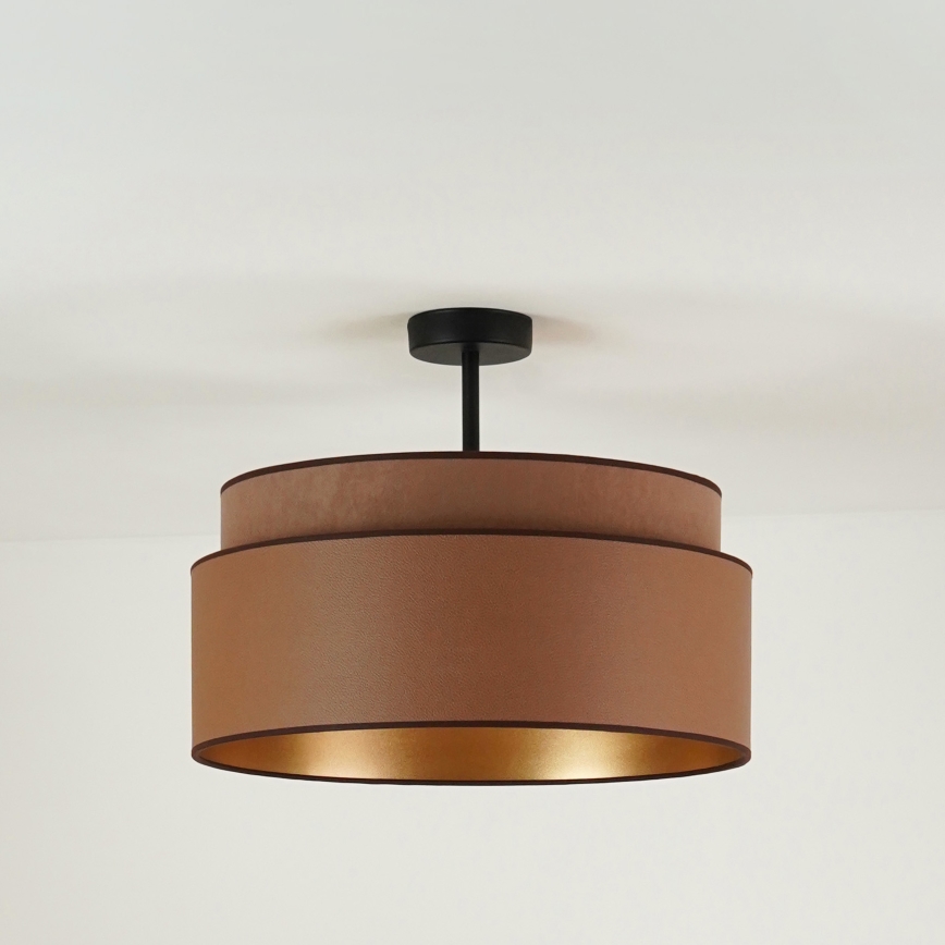 Brilagi - Kiinnitettävä kattovalaisin OREGON VEGE 1xE27/15W/230V halkaisija 45 cm ruskea