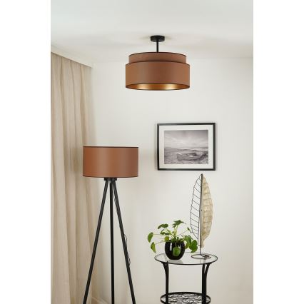 Brilagi - Kiinnitettävä kattovalaisin OREGON VEGE 1xE27/15W/230V halkaisija 45 cm ruskea