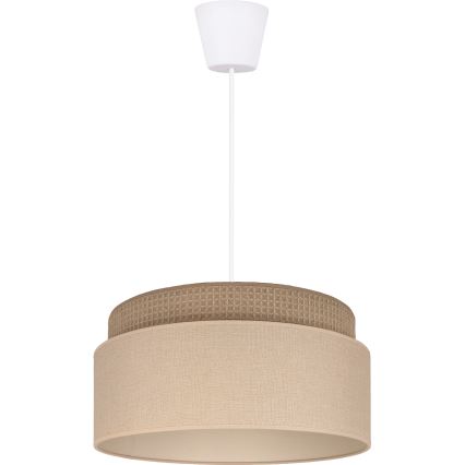 Brilagi - PADOVA-riippuvalaisin vaijerilla, 1xE27/60W/230V, halkaisija 40 cm, beige