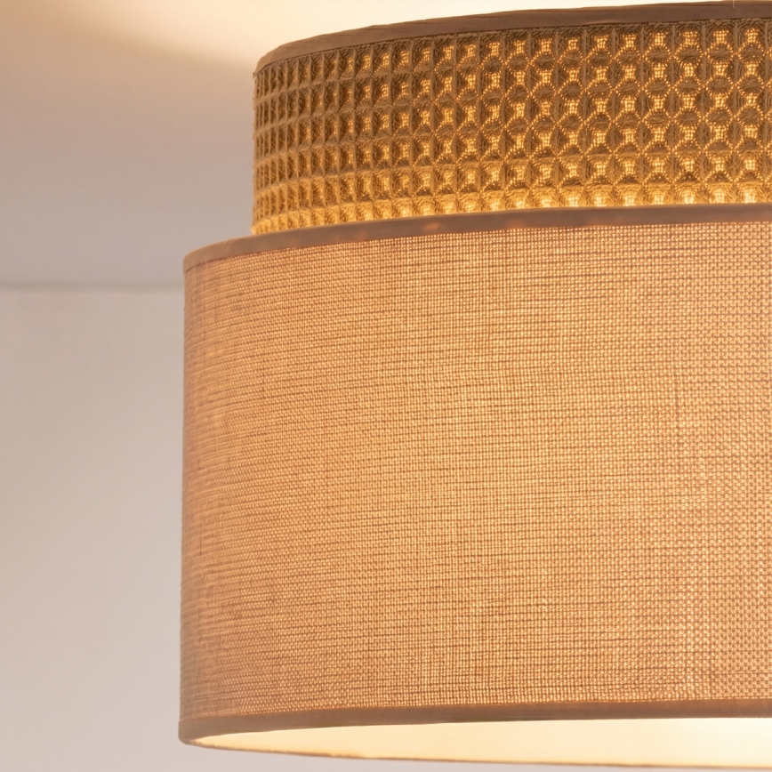 Brilagi - PADOVA-riippuvalaisin vaijerilla, 1xE27/60W/230V, halkaisija 40 cm, beige