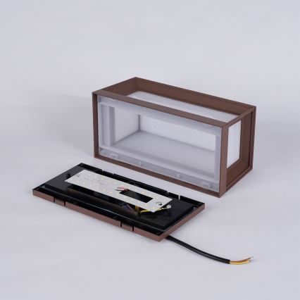 Brilagi - PARKER LED-ulkoseinävalaisin 12W/230V, ruskea, IP44