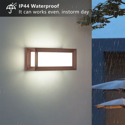 Brilagi - LED ulkoseinävalaisin liiketunnistimella PARKER LED/12W/230V ruskea IP44