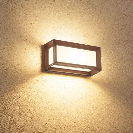 Brilagi - LED ulkoseinävalaisin liiketunnistimella PARKER LED/12W/230V ruskea IP44