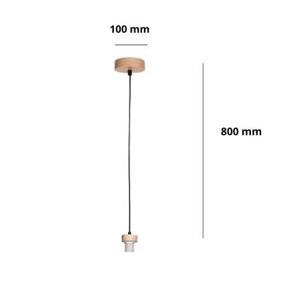 Brilagi - PARTY-virtajohto 1x E27, enintään 60 W, 230 V, halkaisija 10 cm, tammi