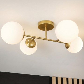 Brilagi - Pinnalle asennettava kattokruunu MALONY 4xE14/20W/230V, kultainen