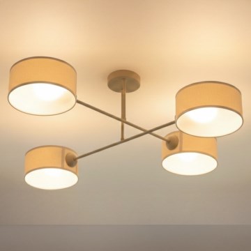 Brilagi - Pinnalle asennettava kattokruunu VIRGO 4xE14/40W/230V kerma/kulta