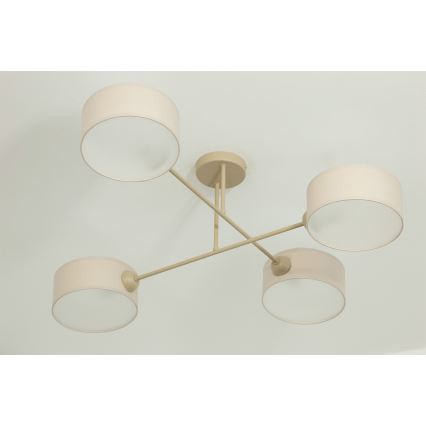 Brilagi - Pinnalle asennettava kattokruunu VIRGO 4xE14/40W/230V kerma/kulta