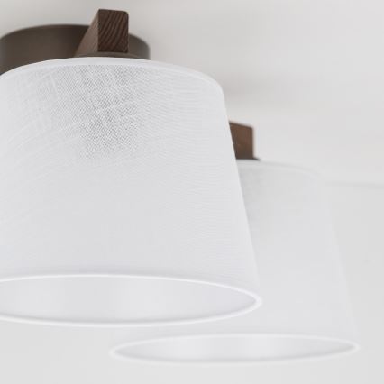 Brilagi - Pinnalle asennettava kattovalaisin LATTE 3xE27/15W/230V mänty/valkoinen