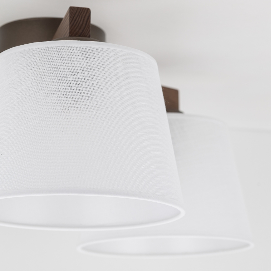 Brilagi - Pinnalle asennettava kattovalaisin LATTE 3xE27/15W/230V mänty/valkoinen