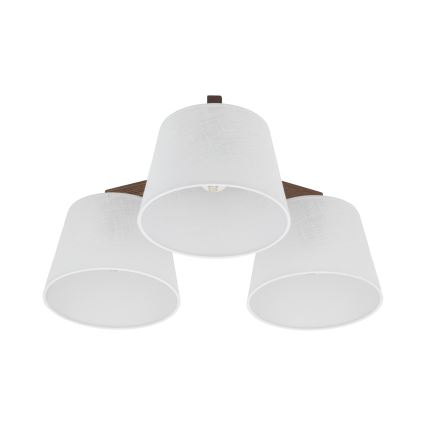 Brilagi - Pinnalle asennettava kattovalaisin LATTE 3xE27/15W/230V mänty/valkoinen