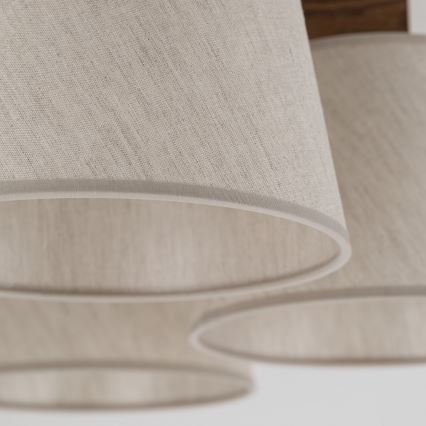 Brilagi - Pinnalle asennettava kattovalaisin LATTE 5xE27/15W/230V mänty/kerma