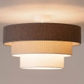 Brilagi - Pinnalle asennettava kattovalaisin LUNETA 1xE27/60W/230V Ø 40 cm harmaa/kerma/valkoinen