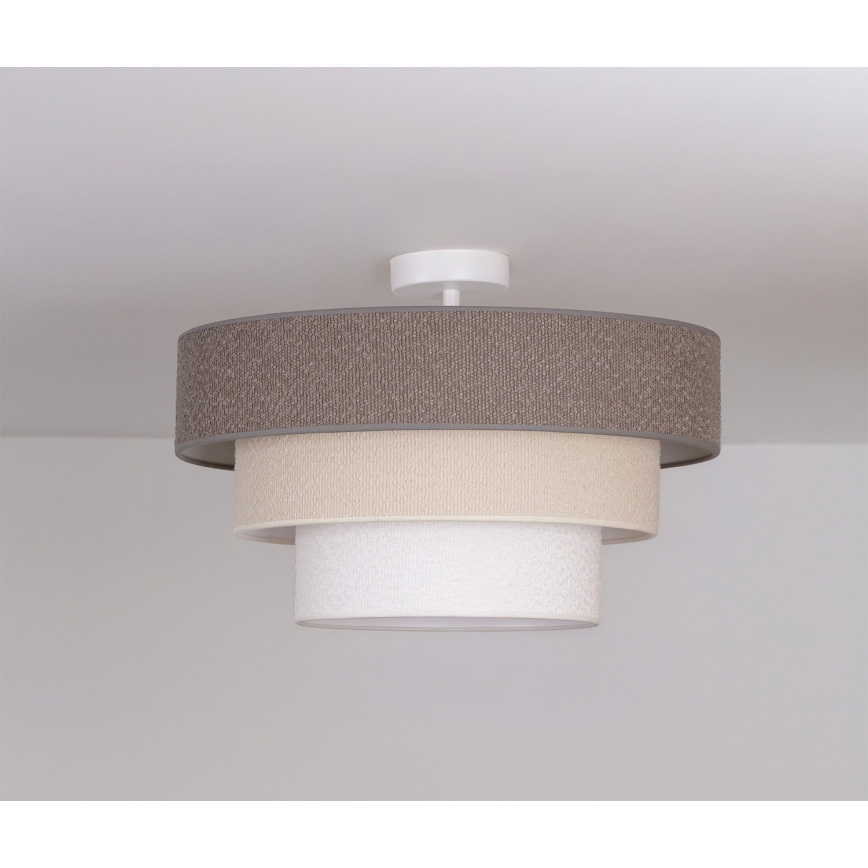 Brilagi - Pinnalle asennettava kattovalaisin LUNETA 1xE27/60W/230V Ø 40 cm harmaa/kerma/valkoinen