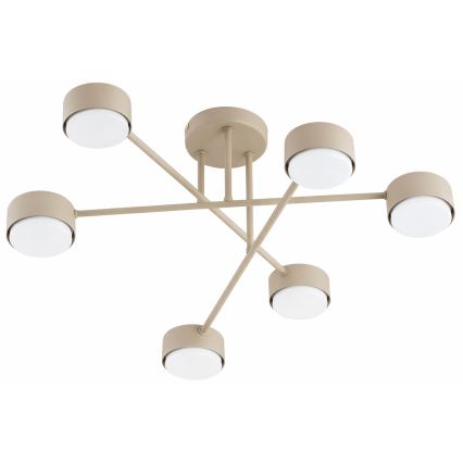 Brilagi - Pinnalle asennettava kattovalaisin MONO 6xGX53/12W/230V beige