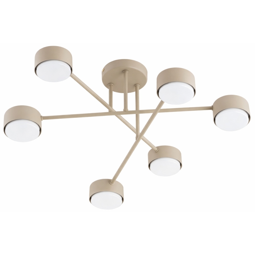 Brilagi - Pinnalle asennettava kattovalaisin MONO 6xGX53/12W/230V beige