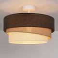 Brilagi - Pinnalle asennettava TRIO-kattovalaisin 1xE27/60W/230V Ø 40 cm ruskea/beige/valkoinen