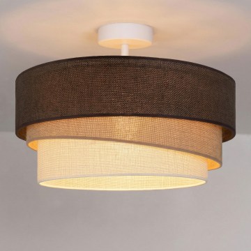 Brilagi - Pinnalle asennettava TRIO-kattovalaisin 1xE27/60W/230V Ø 40 cm ruskea/beige/valkoinen