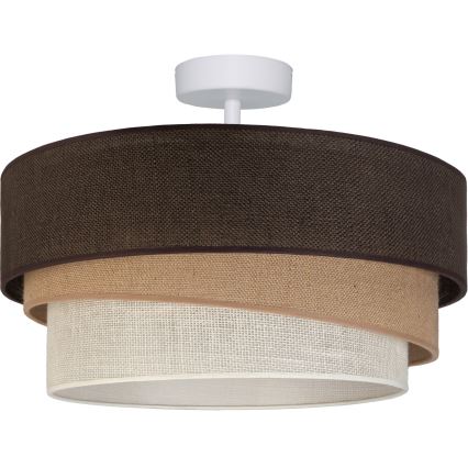 Brilagi - Pinnalle asennettava TRIO-kattovalaisin 1xE27/60W/230V Ø 40 cm ruskea/beige/valkoinen