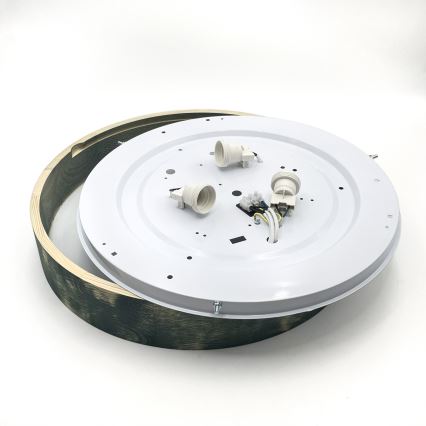 Brilagi - PINO-kattovalaisin 3xE27/15W/230V mänty/vihreä halkaisija 47,5 cm