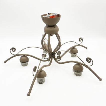 Brilagi - Pinta-asennettava kattokruunu ANTICO MODERN 5xE27/60W/230V beige