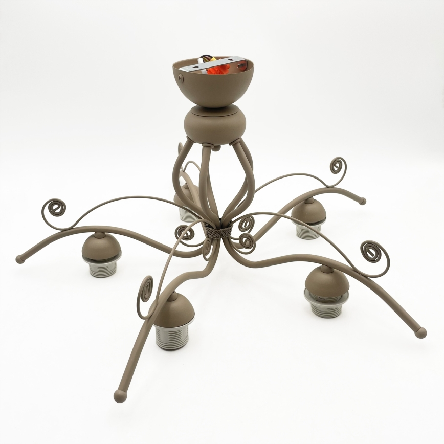 Brilagi - Pinta-asennettava kattokruunu ANTICO MODERN 5xE27/60W/230V beige