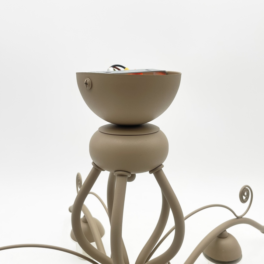 Brilagi - Pinta-asennettava kattokruunu ANTICO MODERN 5xE27/60W/230V beige