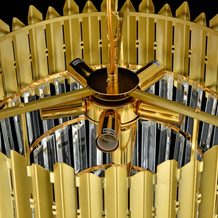 Brilagi - Pinta-asennettava kattokruunu CRISTAL 5xE14/40W/230V Ø 43 cm