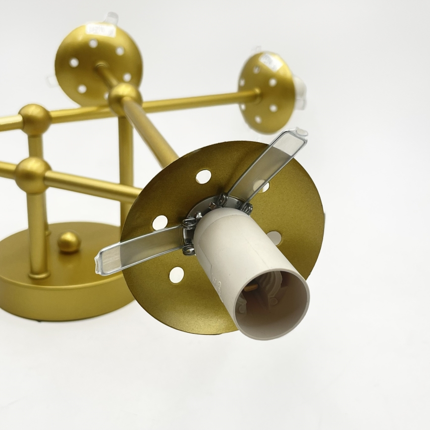 Brilagi - Pinta-asennettava kattokruunu MALIVA 6xE14/15W/230V kulta/valkoinen