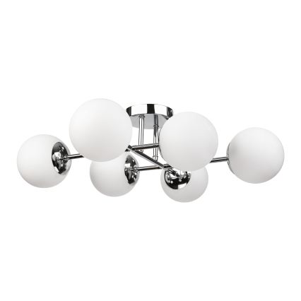 Brilagi - pinta-asennettava kattokruunu MALONY 6xE14/20W/230V kiillotettu kromi