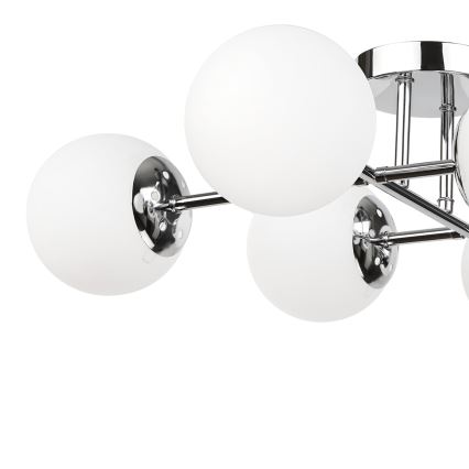 Brilagi - pinta-asennettava kattokruunu MALONY 6xE14/20W/230V kiillotettu kromi