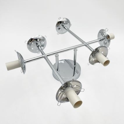 Brilagi - pinta-asennettava kattokruunu MALONY 6xE14/20W/230V kiillotettu kromi