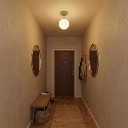 Brilagi - Pinta-asennettava kattokruunu MILO ECRU 1xE27/60W/230V beige/kultainen