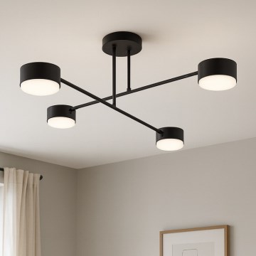 Brilagi - Pinta-asennettava kattovalaisin 4xGX53/12W/230V musta