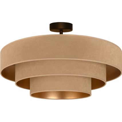 Brilagi - Pinta-asennettava kattovalaisin LUNETA 3xE27/60W/230V Ø 80 cm beige/kulta