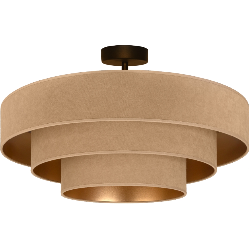 Brilagi - Pinta-asennettava kattovalaisin LUNETA 3xE27/60W/230V Ø 80 cm beige/kulta