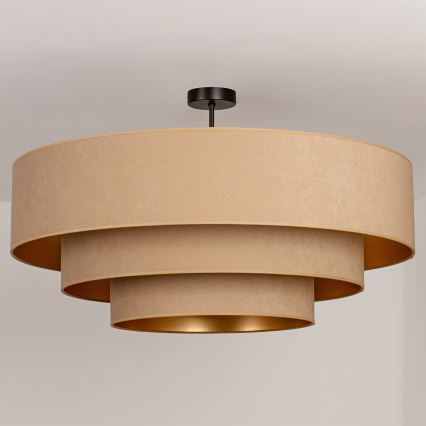Brilagi - Pinta-asennettava kattovalaisin LUNETA 3xE27/60W/230V Ø 80 cm beige/kulta