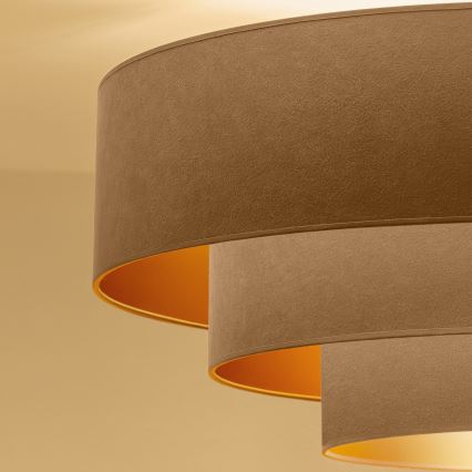 Brilagi - Pinta-asennettava kattovalaisin LUNETA 3xE27/60W/230V Ø 80 cm beige/kulta