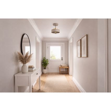 Brilagi - Pinta-asennettava kattovalaisin SPRING 1xE27/60W/230V beige/kulta