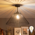 BRILAGI - Pinta-asennettava LED-kattokruunu CERIA WIRE 1xE27/60W/230V halkaisija 45 cm musta