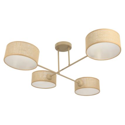 Brilagi - Pinta-asenteinen kattovalaisin VIRGO 4xE14/40W/230V beige/kulta