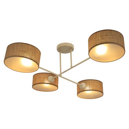 Brilagi - Pinta-asenteinen kattovalaisin VIRGO 4xE14/40W/230V beige/kulta