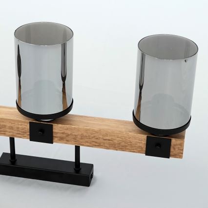 Brilagi - Pinta-asenteinen kattovalaisin VISTA 3xE27/60W/230V tammi