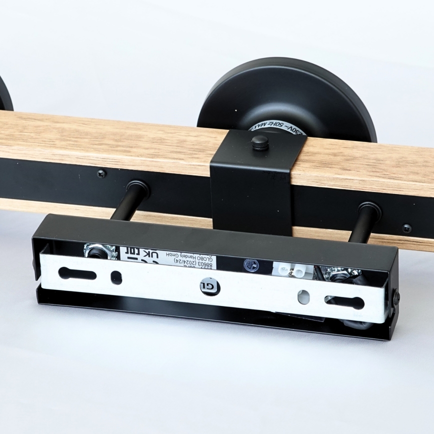 Brilagi - Pinta-asenteinen kattovalaisin VISTA 3xE27/60W/230V tammi