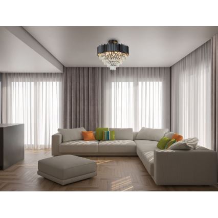 Brilagi - Pintakiinnitteinen kattokruunu CARLOS 9xE14/40W/230V halkaisija 60 cm